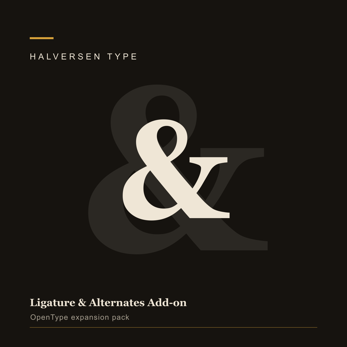 Ligature and Alternates OpenType add-on cover