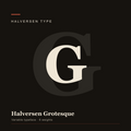 Halversen Grotesque variable typeface specimen cover