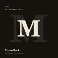 Monoblock monospaced coding typeface cover